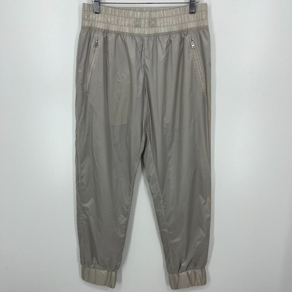 Athleta Jogger Pants Women's Size 6 Silver Zip Pockets Lightweight Ankle